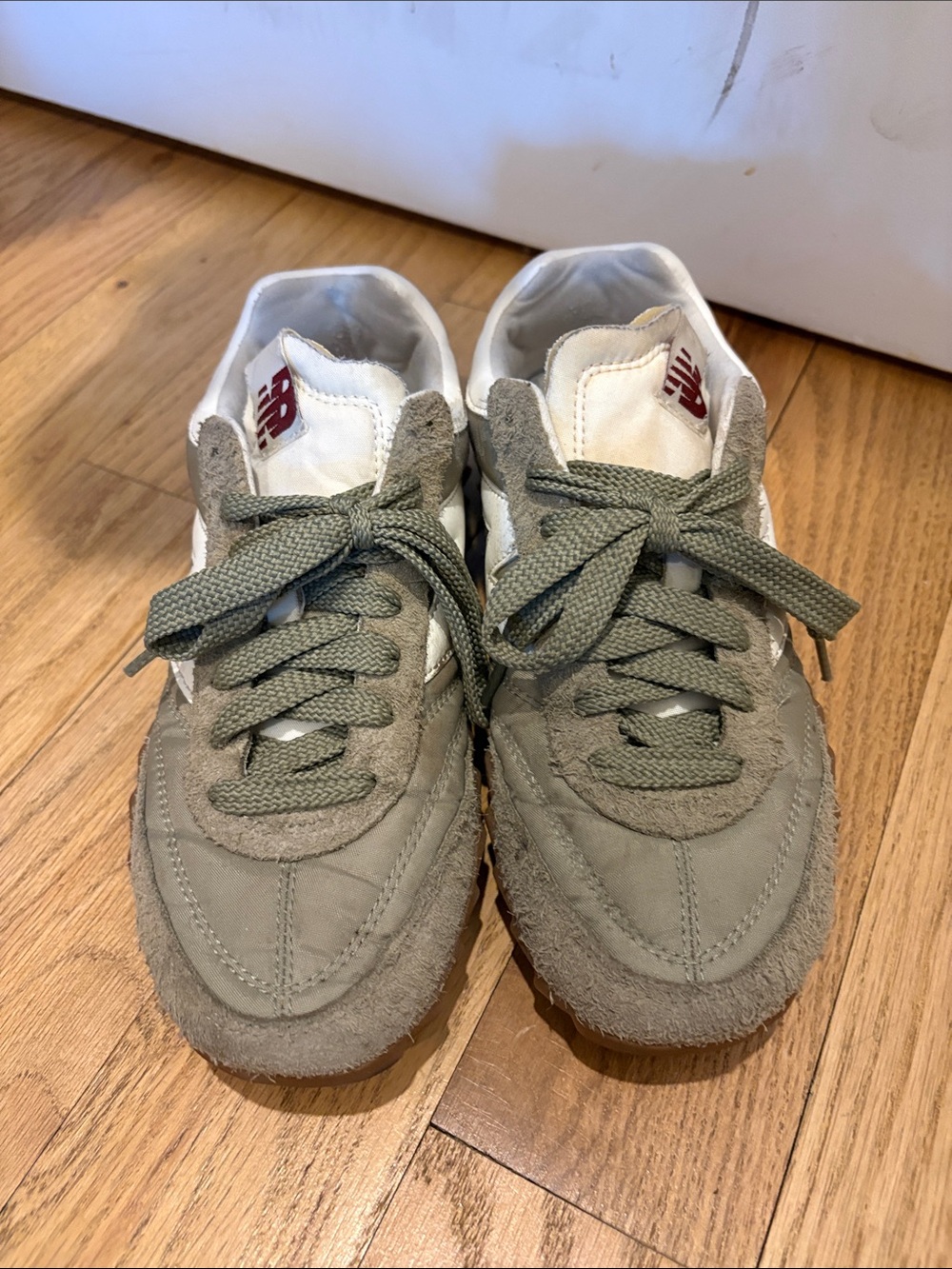 New Balance RC30 Olive Suede Sneakers